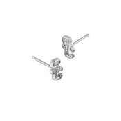 USC Trojans SC Interlock Sterling Silver Stud Earrings